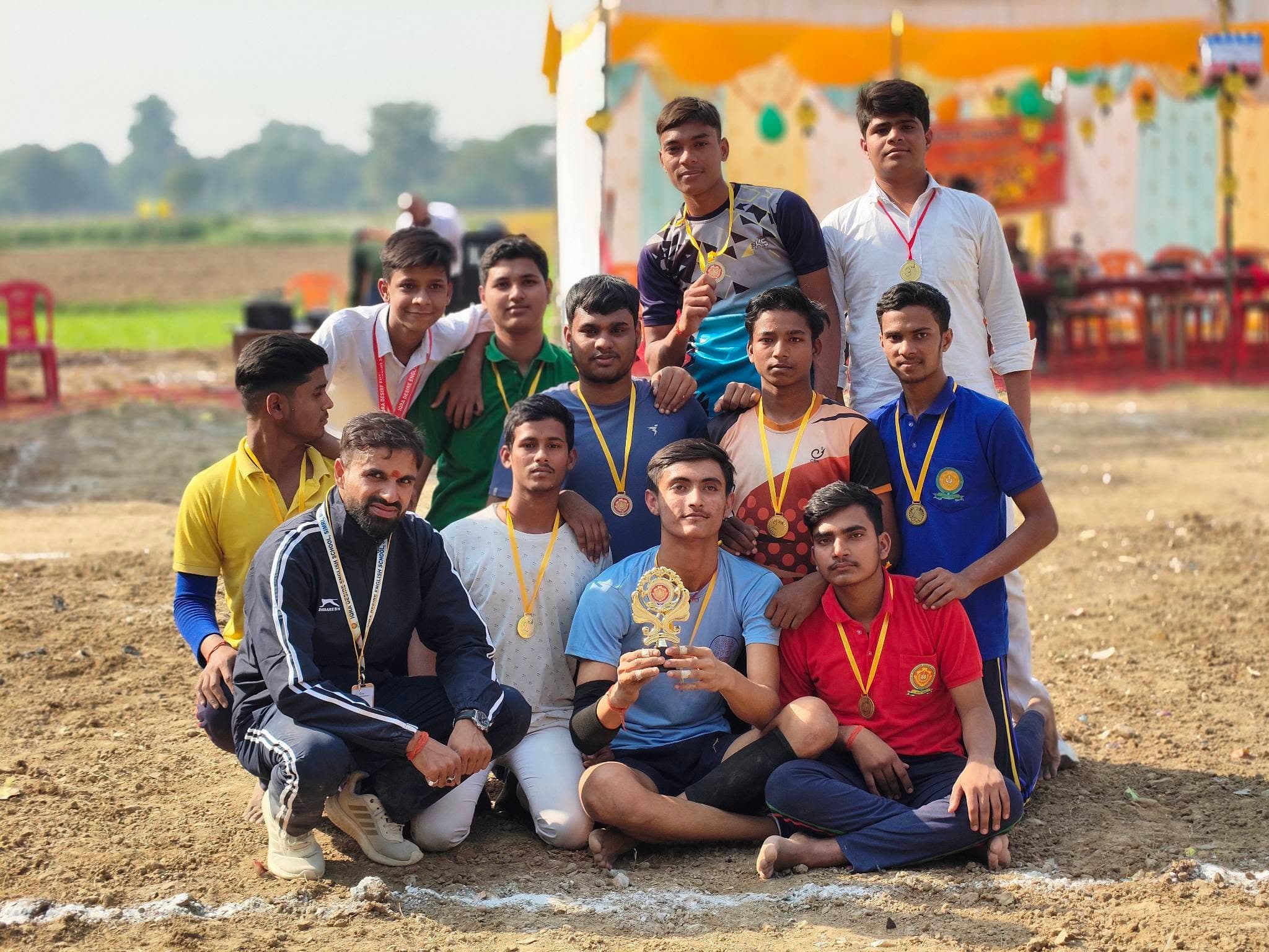 Students celebrating achievements