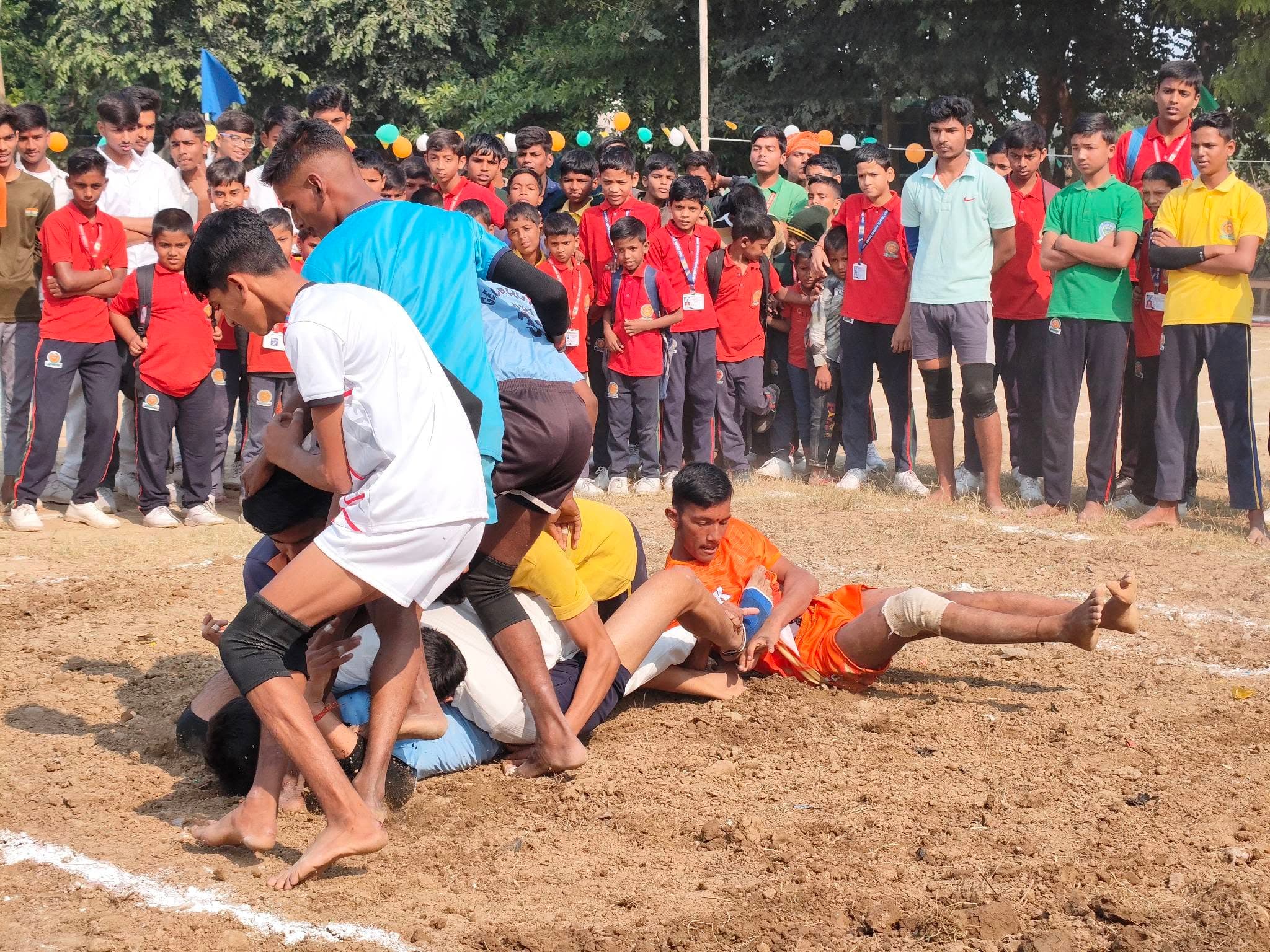 Students playing sports